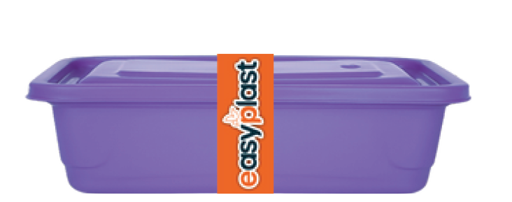 Marmita retangular Easyplast roxa